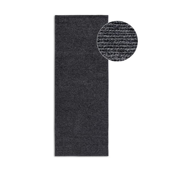 Covor tip traversă gri închis țesut manual din lână 80x200 cm Francois – Villeroy&Boch