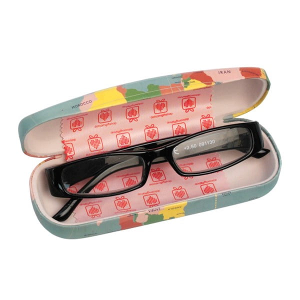 Toc pentru ochelari cu lavetă de curățare Rex London World Map-image-4