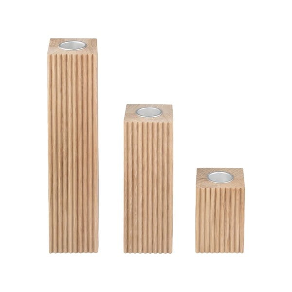 Sfeșnice 3 buc. din lemn Dreva – Blomus