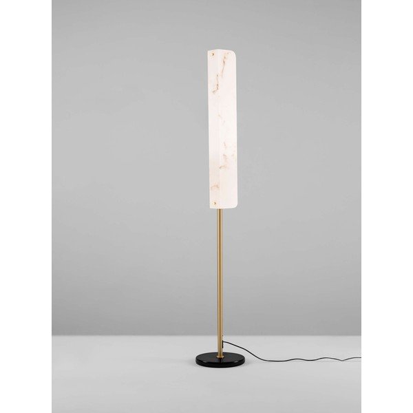 Lampadar crem/alămiu LED cu aspect de marmură (înălțime 160 cm) Aider – Nova Luce-image-3