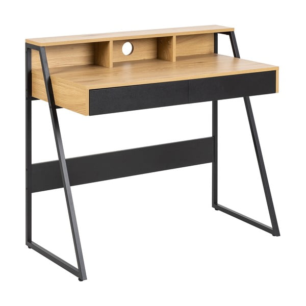 Birou cu blat în decor de stejar Actona Reece, 100 x 50 cm-image-4