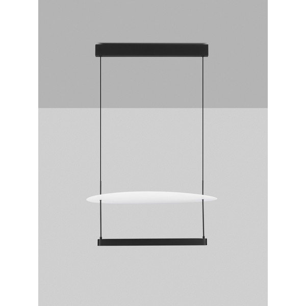 Lustră albă/negru-mat LED cu intensitate reglabilă din aluminiu ø 60 cm Diona – Nova Luce-image-4