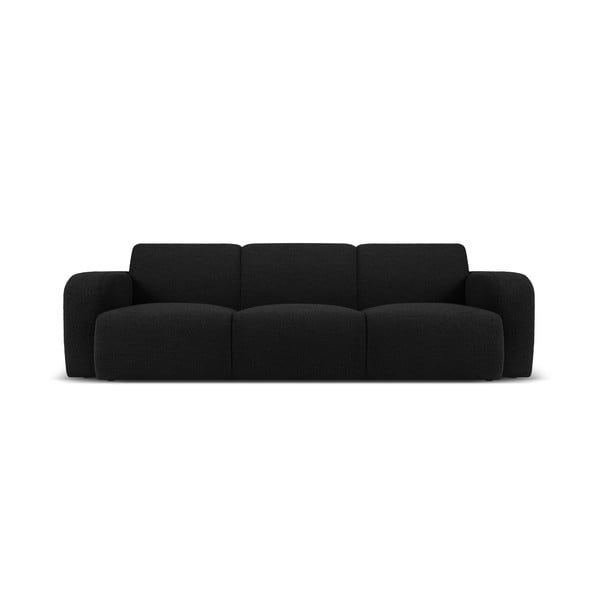 Canapea neagră cu tapițerie din stofă bouclé 235 cm Molino – Micadoni Home