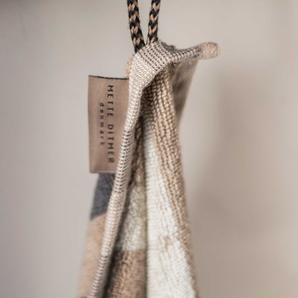 Prosop albastru/gri din bumbac organic 50x90 cm Disorder – Mette Ditmer Denmark-image-3