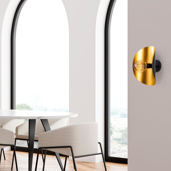 Aplică de perete neagră/aurie Sivani – Opviq lights-image-3