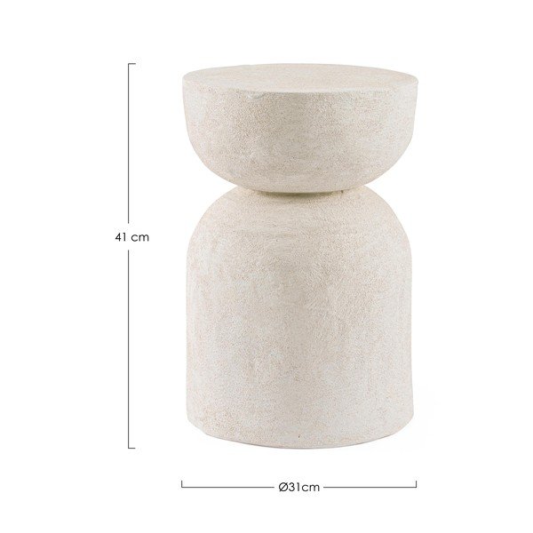 Măsuță auxiliară rotundă din polirășină ø 31 cm Albin – Bizzotto-image-2
