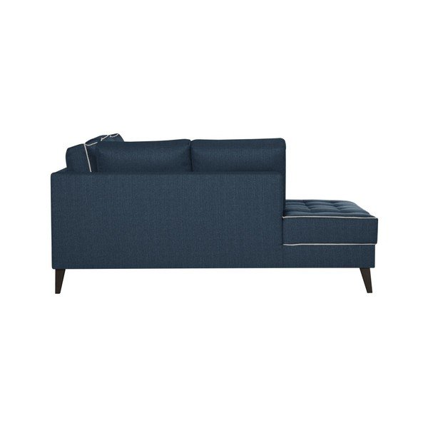 Canapea cu detalii crem Stella Cadente Maison Atalaia, pe partea stângă, albastru denim-image-3