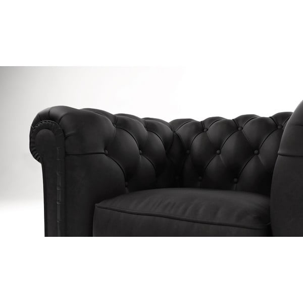 Fotoliu negru cu tapițerie din catifea Cambridge – Ropez-image-3