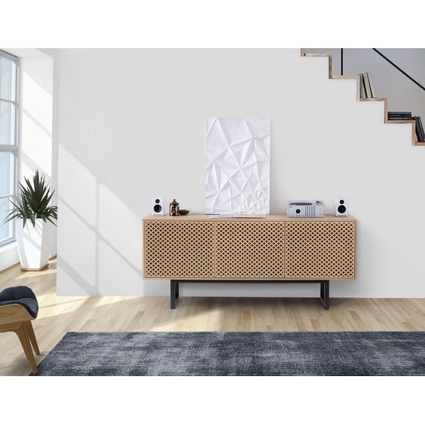 Comodă în decor de lemn de stejar Woodman Camden Diamond, 175 x 75 cm-image-1