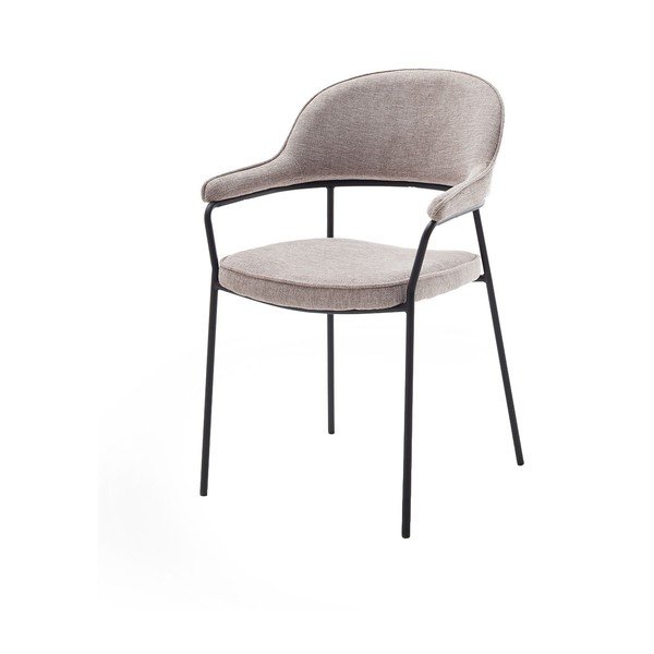 Scaun de dining bej cu cotiere Kindersley – Unique Furniture
