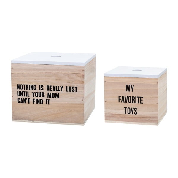 Set 2 cutii pentru depozitat jucării Bloomingville Teuvo
