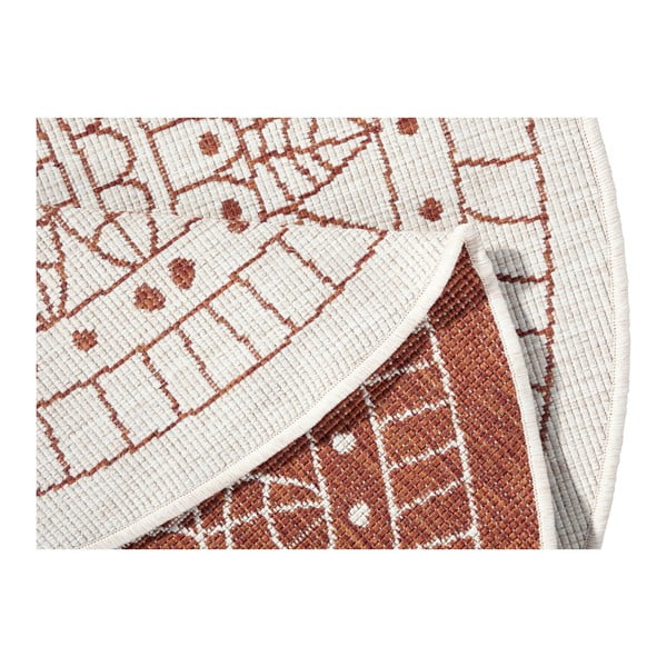 Covor adecvat pentru exterior NORTHRUGS Porto, Ø 140 cm, roșu-image-3