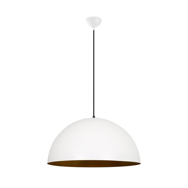 Lustră albă cu abajur din metal ø 60 cm Sivani – Opviq lights