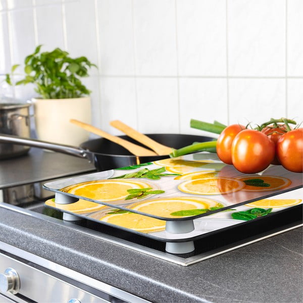 Protecții de aragaz 2 buc. din sticlă temperată 52x30 cm Lemons – Wenko-image-1