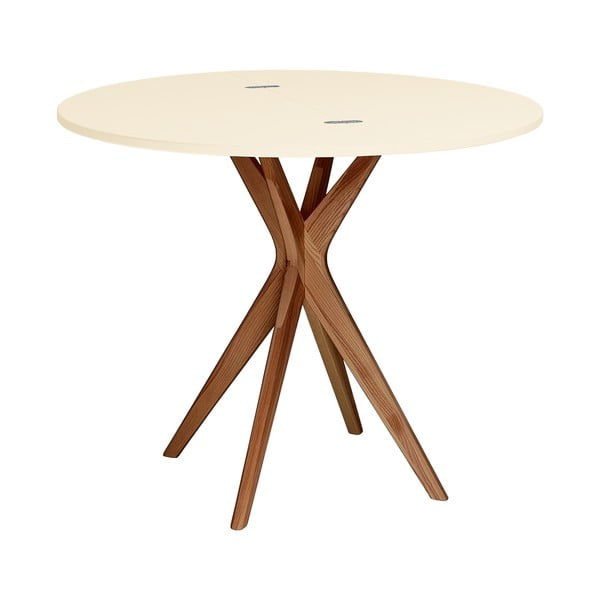 Masă de dining rotundă extensibilă 45x90 cm Jubi – Ragaba-image-2