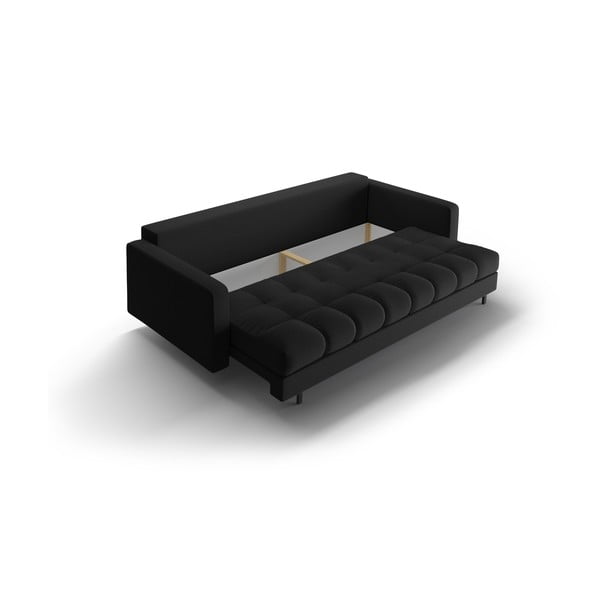 Canapea neagră extensibilă, cu spațiu de depozitare 222 cm Bali – Cosmopolitan Design-image-4
