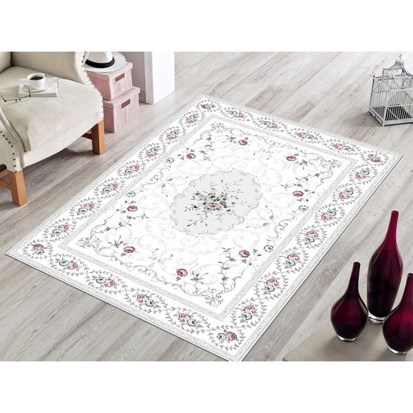 Covor Vitaus Flora, 120 x 180 cm, alb - gri-image-2