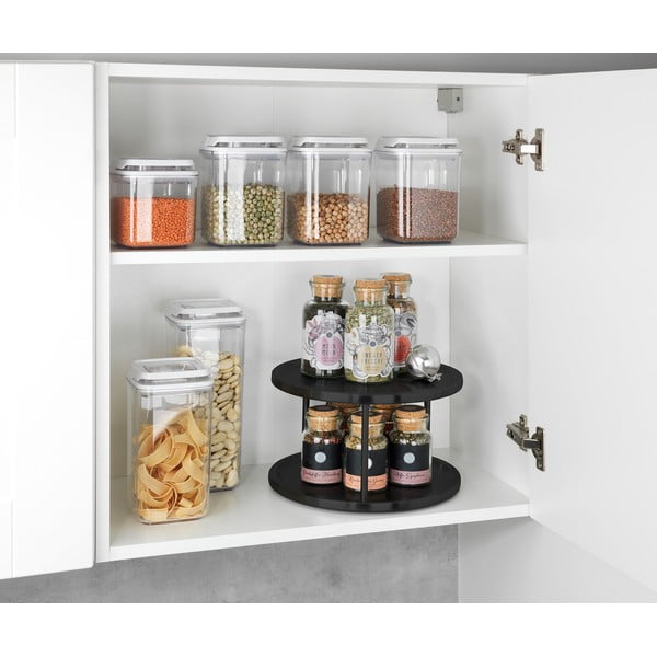 Organizator pentru mirodenii Wenko Lazy Susan, negru-image-1