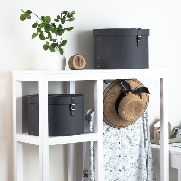 Set 2 cutii Bigso Box of Sweden Rut, negru-image-1