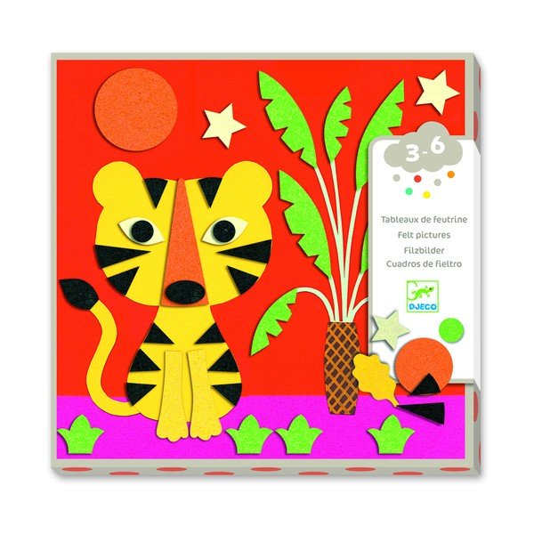 Set DIY 4 colaje cu pâslă Djeco Natural-image-2