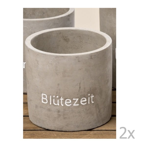 Set 2 ghivece din beton Boltze Ellen Zeit