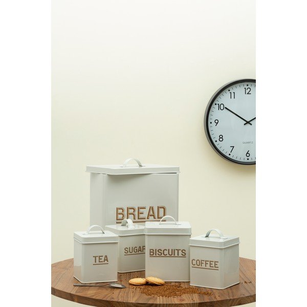 Set 5 recipiente pentru alimente Premier Housewares Storage, alb-image-1