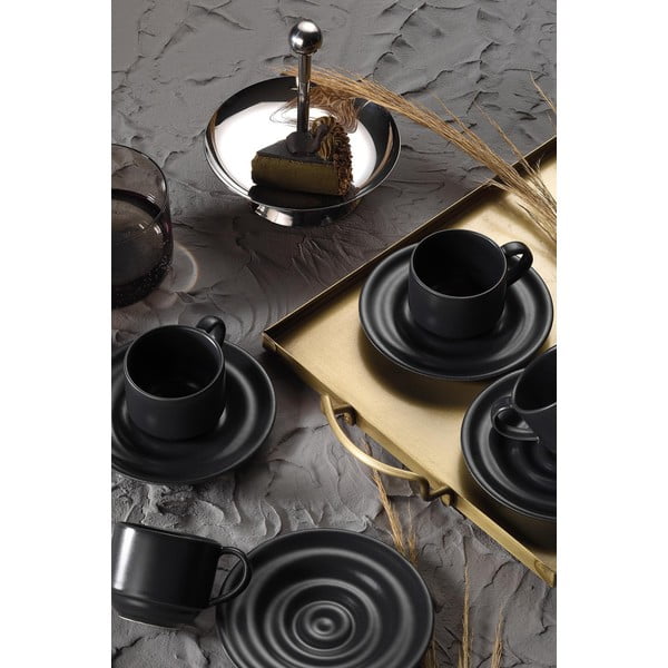 Cești negre 6 buc. pentru espresso 75 ml – Kütahya Porselen-image-1