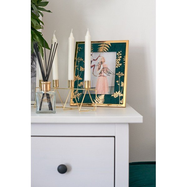 Ramă foto Mauro Ferretti Glam, 15 x 20 cm, verde - auriu-image-1