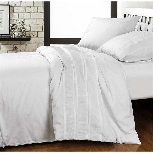 Lenjerie de pat din bumbac percale Dreamhouse Vida, 240 x 220 cm, alb 