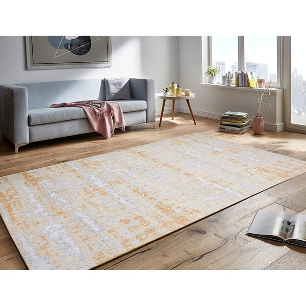 Covor Floorita Abstract Grey Ochre, 120 x 180 cm, gri - galben-image-1