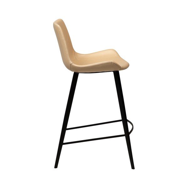 Scaun bar din piele ecologică DAN–FORM Denmark Hype, înălțime 91 cm, maro deschis-image-4