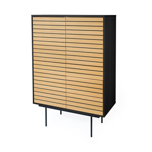 Comodă cu aspect de lemn de stejar Woodman Stripe Oak-image-2