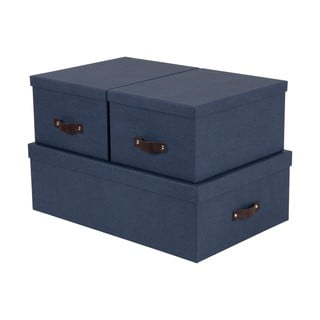 Set 3 cutii de depozitare Bigso Box of Sweden Inge, albastru
