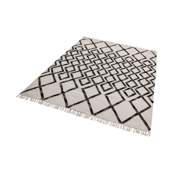 Covor Asiatic Carpets Hackney Diamond, 120 x 170 cm, bej-negru-image-2