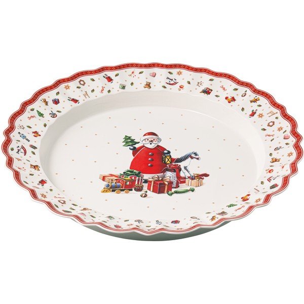 Platou din porțelan alb cu motiv de Crăciun Villeroy & Boch, ø 45 cm-image-1