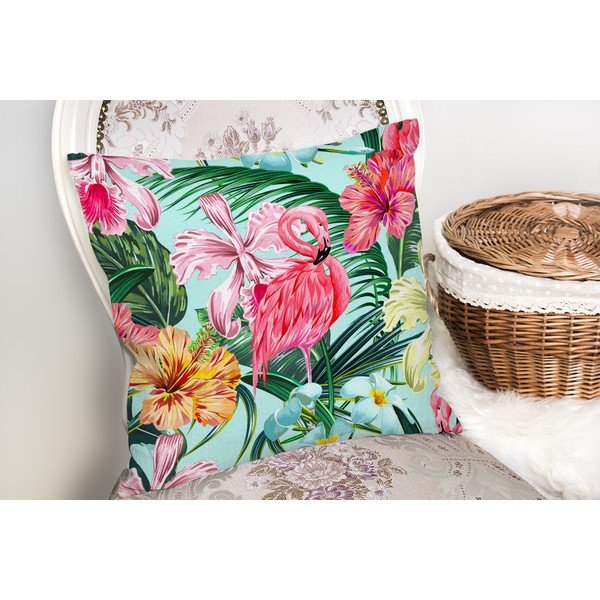 Față de pernă Minimalist Cushion Covers Green Flamingo, 45 x 45 cm-image-2