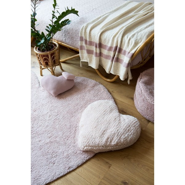 Covor pentru copii roz lavabil/țesut manual din bumbac 160x180 cm Puffy Love – Lorena Canals-image-3