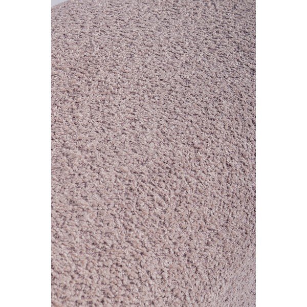Bancă roz capitonată cu tapițerie din țesătură bouclé Dayla – Bizzotto-image-3