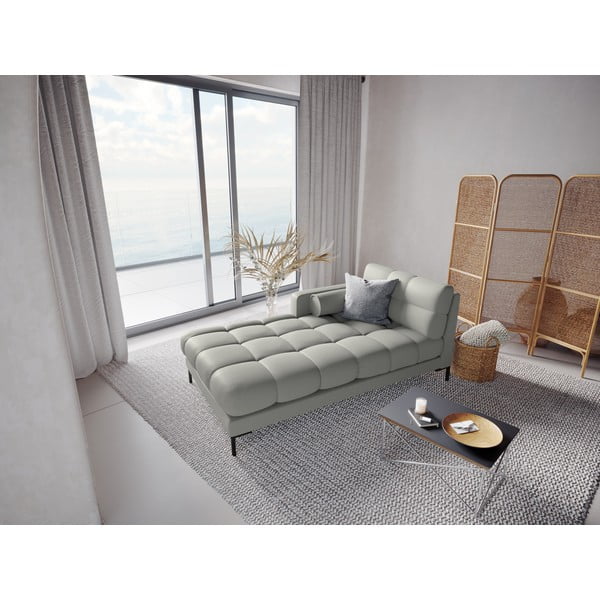 Șezlong divan cu cotieră pe partea stângă Cosmopolitan Design Bali, gri deschis-image-4