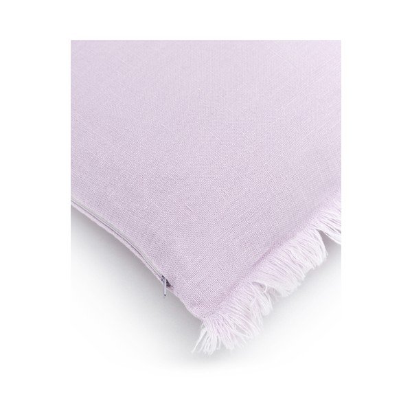 Față de pernă decorativă din in Westwing Collection Luana, 30 x 50 cm, violet-image-2