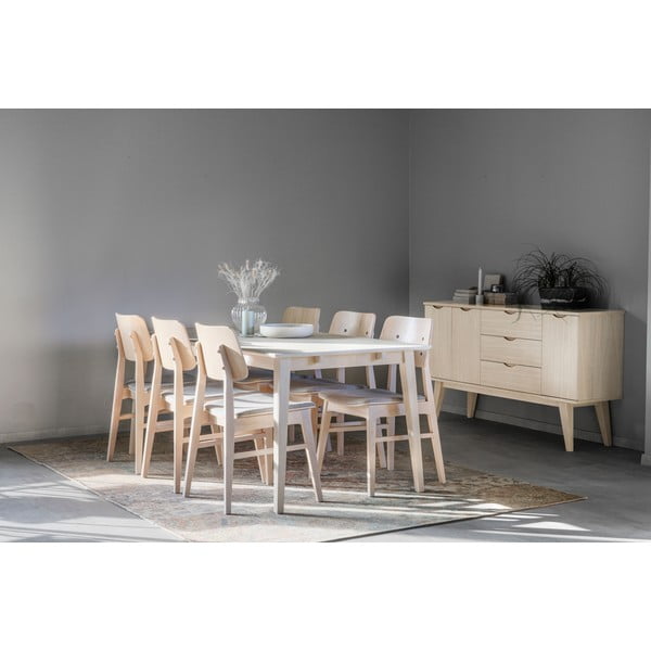 Masă de dining din stejar lăcuit Rowico Mimi, 180 x 90 cm, mat-image-3