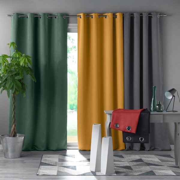 Draperie galben ocru blackout 135x240 cm Occult – douceur d'intérieur-image-2