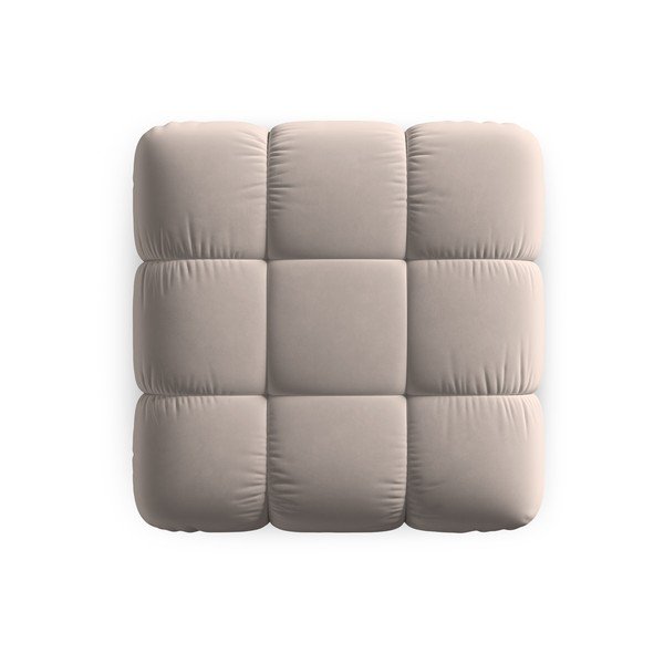 Taburet modular maro deschis cu tapițerie din catifea Bellis – Micadoni -image-4