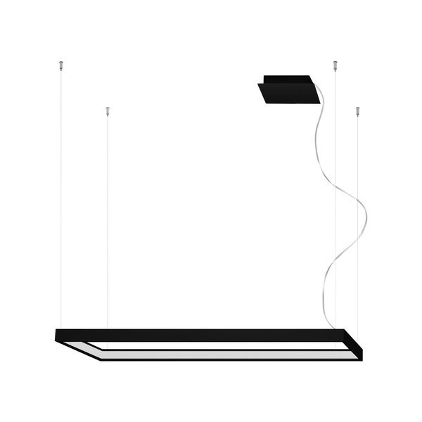 Lustră neagră LED din metal TUULA – Thoro