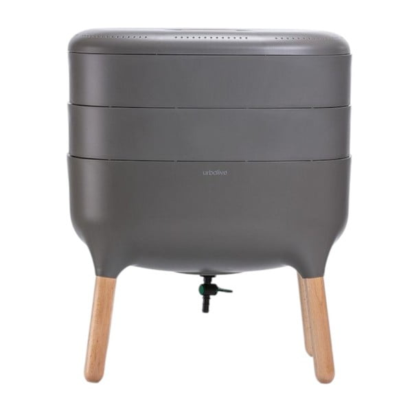 Coș pentru compost gri 21,7 l Urbalive – Plastia