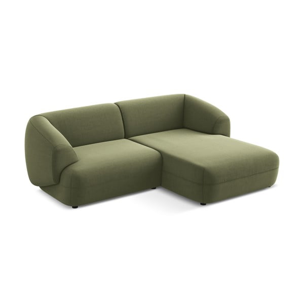 Colțar verde cu tapițerie din catifea (cu colț pe partea dreaptă) Moana – Makamii-image-2