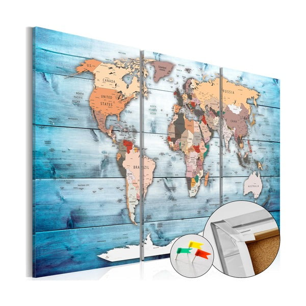 Hartă decorativă a lumii Artgeist Sapphire Travels 90 x 60 cm