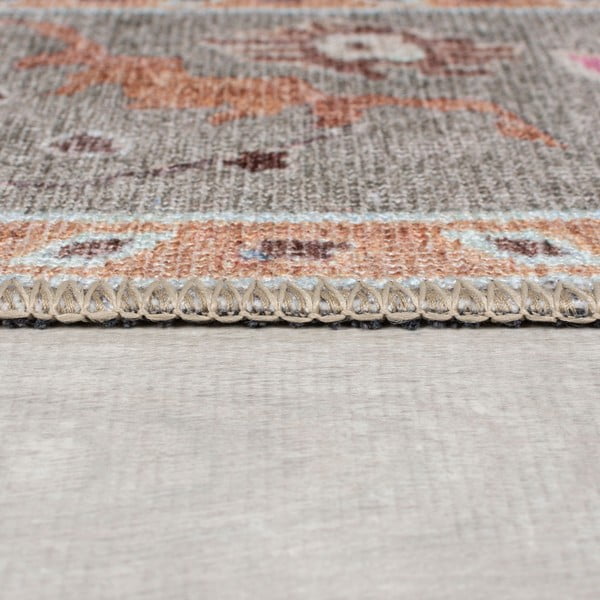 Covor verde deschis lavabil 190x290 cm Una Floral – Flair Rugs-image-4