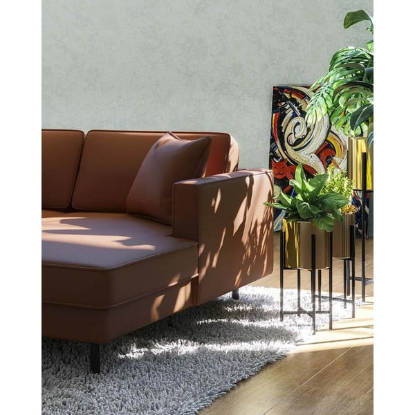 Colțar maro coniac cu tapițerie din piele (colț pe  partea dreaptă) Kobo – MESONICA-image-3