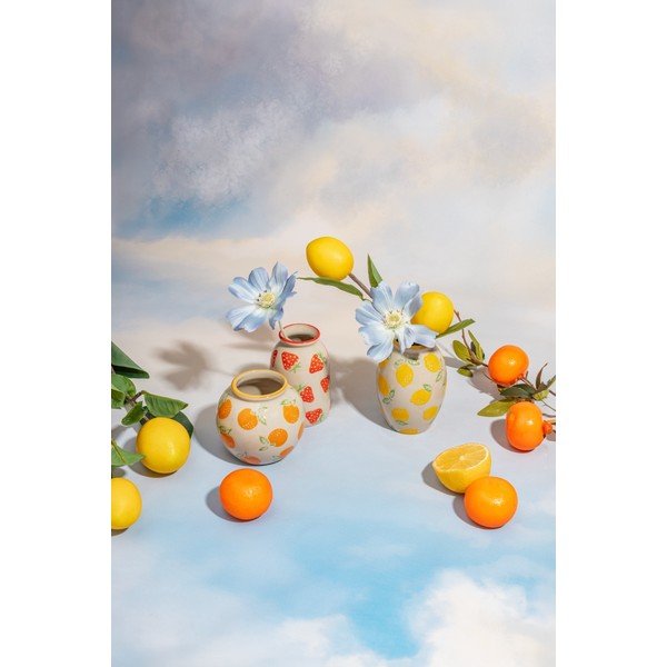 Vaze 3 buc. din gresie (înălțime 9,5 cm) Fruit – Sass & Belle-image-2